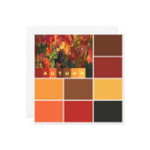 Herfstkleurenblokken Notitiekaartje (Voorkant / Achterkant in situ)