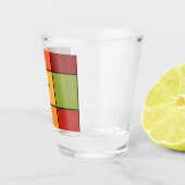 Herfstkleurenblokken Shot Glas (Rechts)