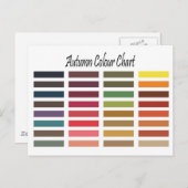 Herfstkleurenkaart Briefkaart (Voorkant / Achterkant)