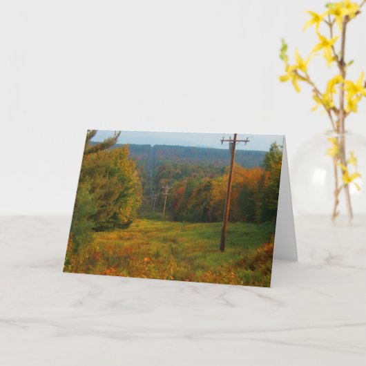 Herfstkleurenlandschap Kaart (Gele Bloem)