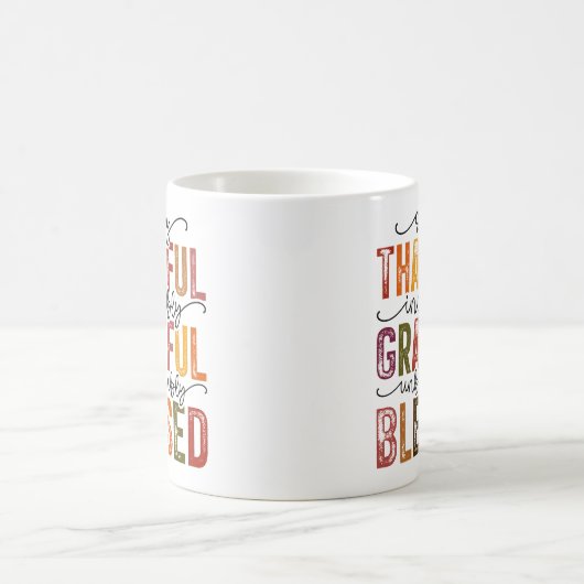 Herfstkleurig Boho Thanksgiving Inspirerend Koffiemok (Center)