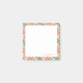 Herfstkleurig plaid post-it® notes (Voorkant)