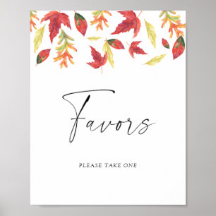 Herfstkleurige bladeren Favorieten Poster