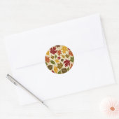 Herfstkleurrijke bladeren zegel sticker (Envelop)