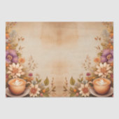 herfstkoffie decoupage print tissuepapier (Voorkant)