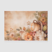 herfstkoffie decoupage print tissuepapier (Voorkant)