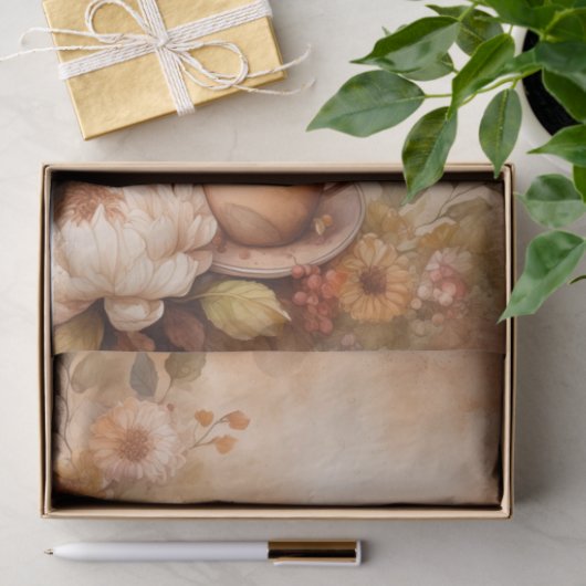 herfstkoffie decoupage print tissuepapier (Geschenk)