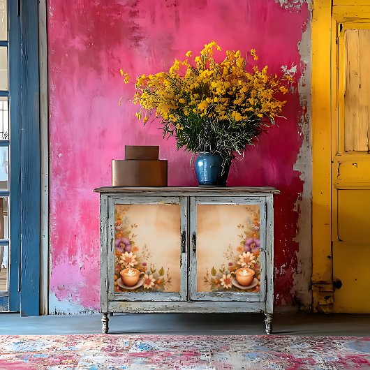 herfstkoffie decoupage print tissuepapier