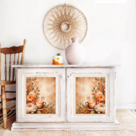 herfstkoffie decoupage print tissuepapier