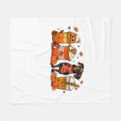 Herfstkoffie Mok met teckel Fleece Deken (Voorkant (Horizontaal))