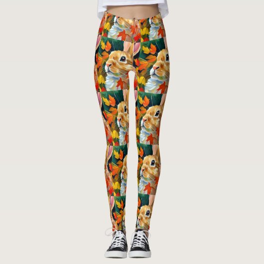 herfstkonijn leggings (Voorkant)
