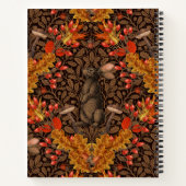Herfstkonijn op bruin notitieboek (Achterkant)