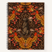 Herfstkonijn op bruin notitieboek (Voorkant)