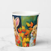 herfstkonijn papieren bekers (Achterkant)