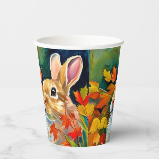 herfstkonijn papieren bekers (Voorkant)