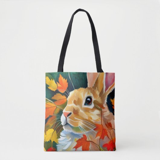 herfstkonijn tote bag (Voorkant)