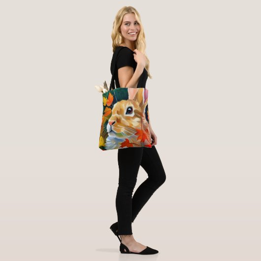 herfstkonijn tote bag (Op model)