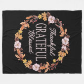 Herfstkrans dankbaar gezegend fleece deken (Voorkant (Horizontaal))