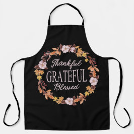 Herfstkrans dankbaar gezegend schort