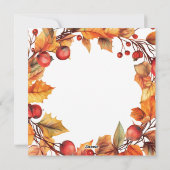 Herfstkrans Elegante rustieke Thanksgiving Feestdagenkaart (Achterkant)