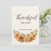 Herfstkrans – Herfst Bloemen Thanksgiving Feestdagenkaart (Staand voorkant)