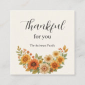 Herfstkrans – Herfst Bloemen Thanksgiving Informatiekaartje (Voorkant)