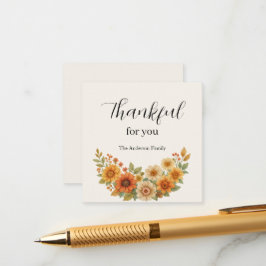 Herfstkrans – Herfst Bloemen Thanksgiving Informatiekaartje