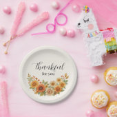 Herfstkrans – Herfst Bloemen Thanksgiving Papieren Bordje (Feest)