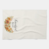 Herfstkrans – Herfst Bloemen Thanksgiving Theedoek (Horizontaal)