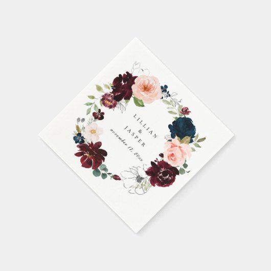 Herfstkrans in rustieke stijl servet (Hoek)