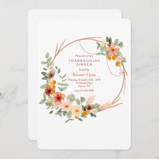 Herfstkrans Kaart (Voorkant / Achterkant)