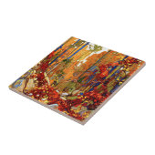Herfstkrans, Kleurrijk Schilderij, Tegeltje (Zijkant)