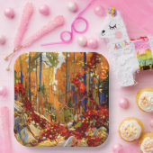 Herfstkrans, kunst door Tom Thomson,  Papieren Bordje (Feest)