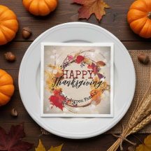 Herfstkrans met afwisselend gebladerte voor Thanks