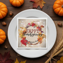 Herfstkrans met afwisselend gebladerte voor Thanks Servet