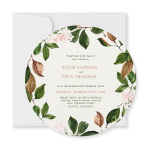 Herfstkrans met  roze bloesems