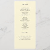 Herfstkrans | Modern Huwelijks Programma Programmakaart (Achterkant)