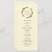 herfstkrans | Modern trouwprogramma Programmakaart (Voorkant / Achterkant)