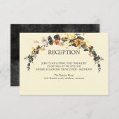 herfstkrans | Moderne bruiloft RECEPTIE Kaart (Voorkant / Achterkant)