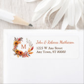 Herfstkrans Monogram Retouradres Etiket (Insitu)