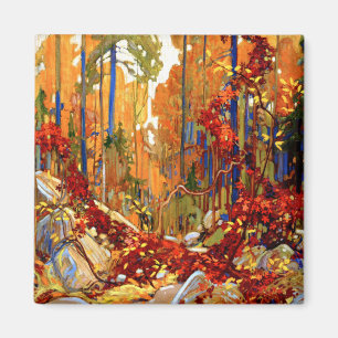 Herfstkrans, mooi schilderij van Tom Thomson, Magneet