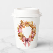 Herfstkrans Papieren Bekers – Thanksgiving Warm/Ko (Achterkant)