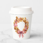 Herfstkrans Papieren Bekers – Thanksgiving Warm/Ko (Voorkant)
