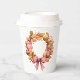 Herfstkrans Papieren Bekers – Thanksgiving Warm/Ko