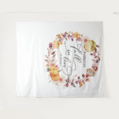 Herfstkrans Pompoen Bruiloft Backdrop Wandkleed (Voorkant (horizontaal))