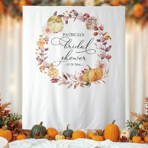 Herfstkrans Pompoen Bruiloft Backdrop Wandkleed