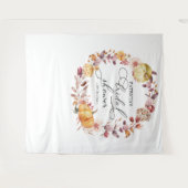 Herfstkrans Pompoen Herfst Bruiloft Backdrop Wandkleed (Voorkant (horizontaal))