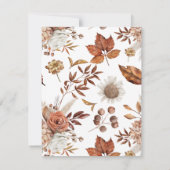 Herfstkrans rouwfoto  bedankkaart (Achterkant)