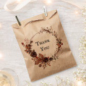 Herfstkrans rustieke bruiloft bedankt bedankzakje (Geknipt)