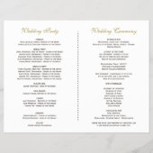 Herfstkrans Thanksgiving Bruiloftsprogramma Flyer (Achterkant)